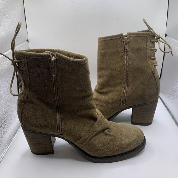 Bos. & Co. BARLOW Suede Leather Heeled Boots Slouchy size 40 US 9 D20 - Picture 5 of 9